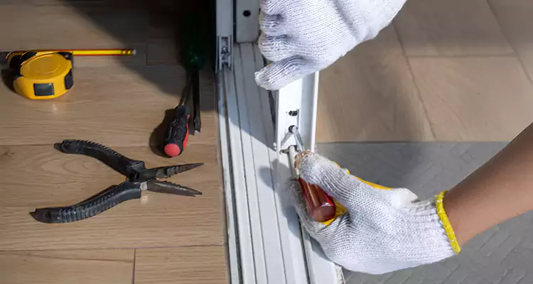 Backyard Sliding Door Track Repair in Wesley Chapel, FL